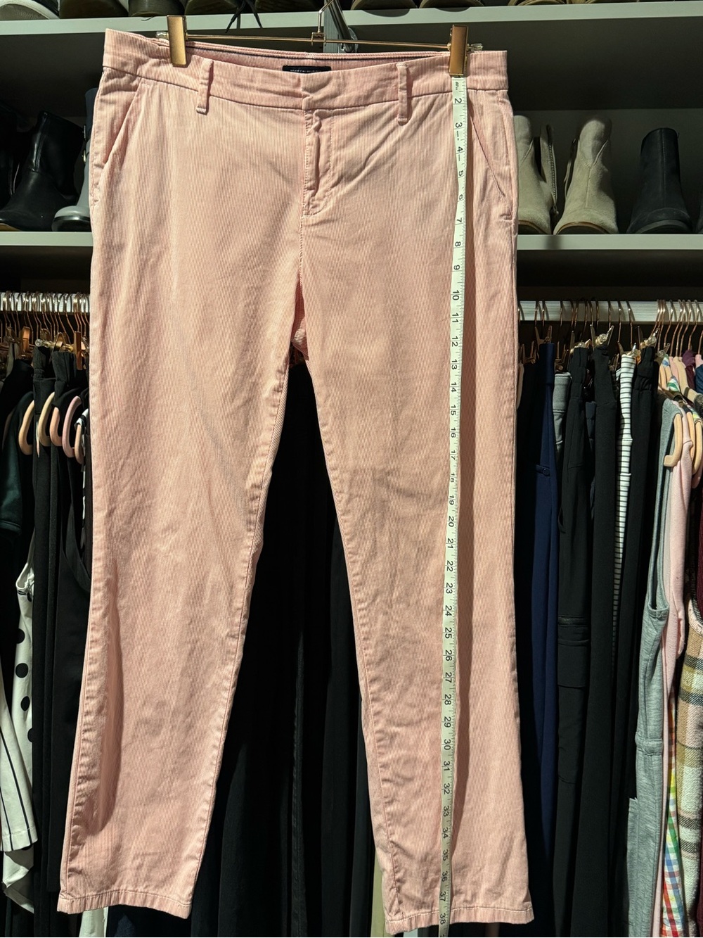 Tommy Hilfiger women’s pink/white pinstripe trouser